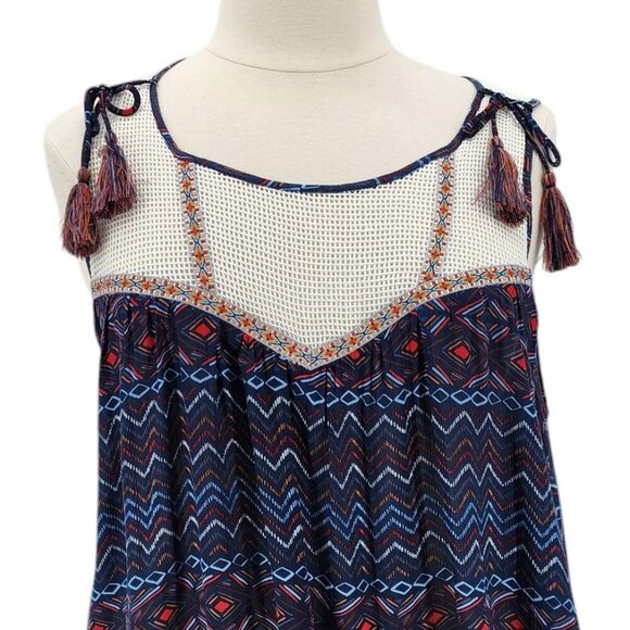 NWT Democracy Boho Western Tassel Tank Top Womens 1X - Picture 2 of 12